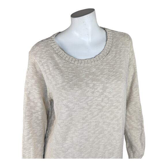 Belle Beach By Kim Gravel Crewneck Beach Sweater Sand Dune Medium NWOT - Picture 3 of 13